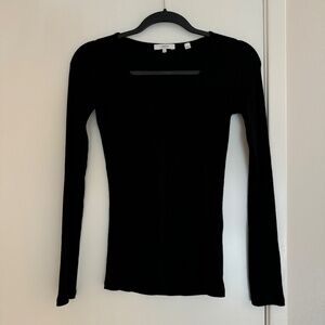 Vince Scoopneck Black Longsleeve Shirt